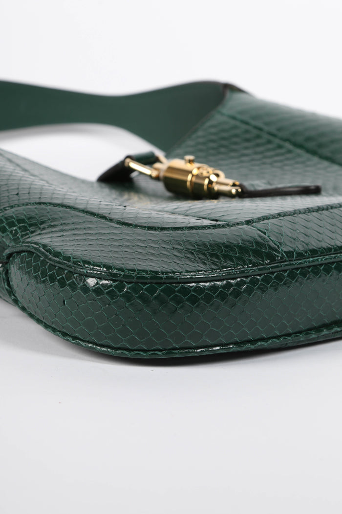 RARE Gucci Green Python Jackie Shoulder Bag