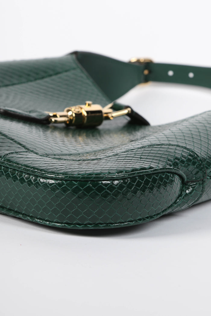RARE Gucci Green Python Jackie Shoulder Bag