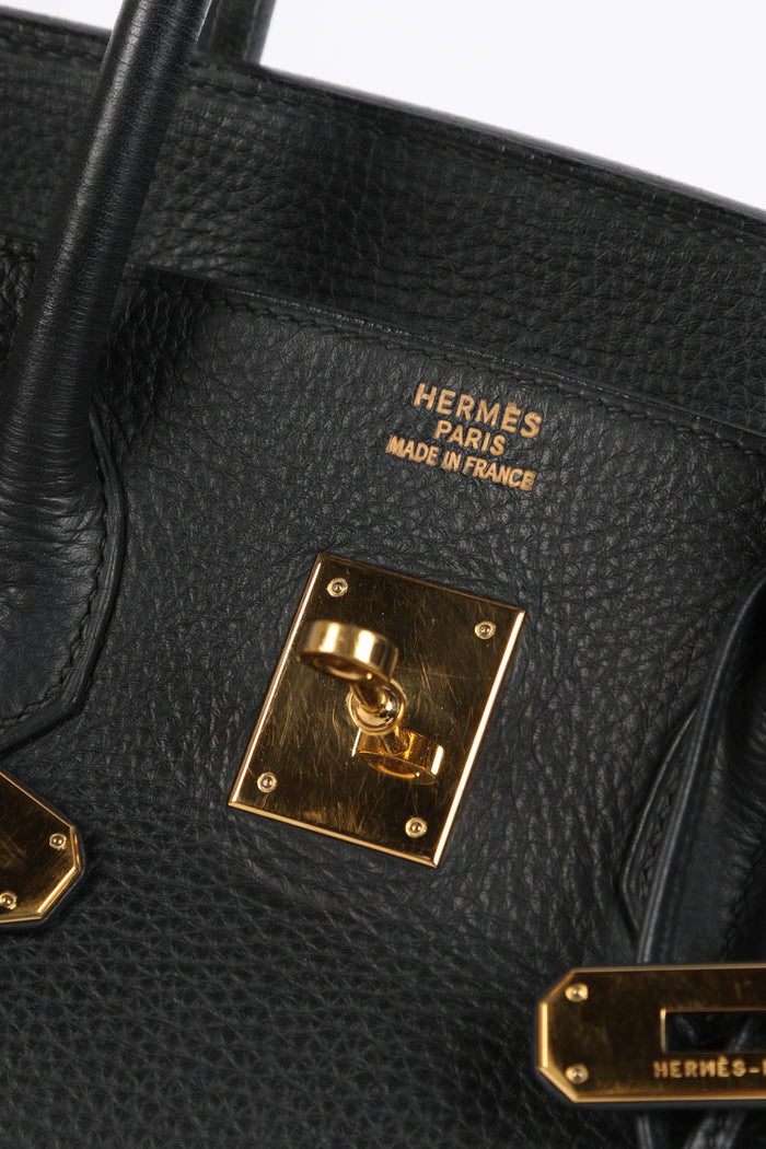 2001 Hermès Birkin 35cm in Black Clemence Leather with GHW