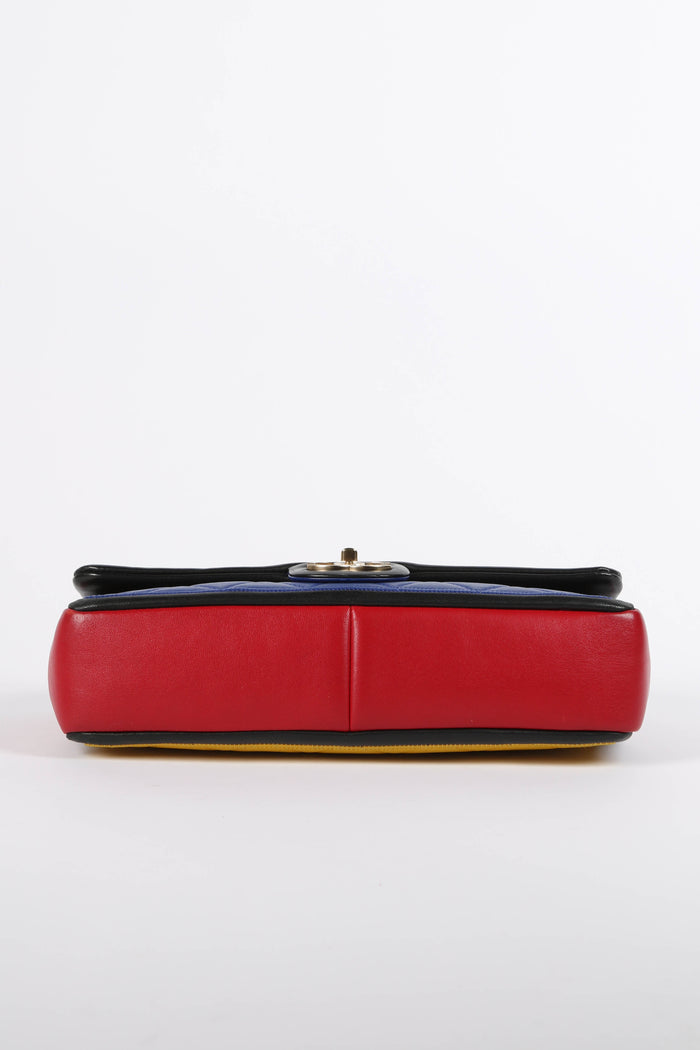 2010s Chanel Mondrian Colour Block Lambskin Leather Single Flap Bag