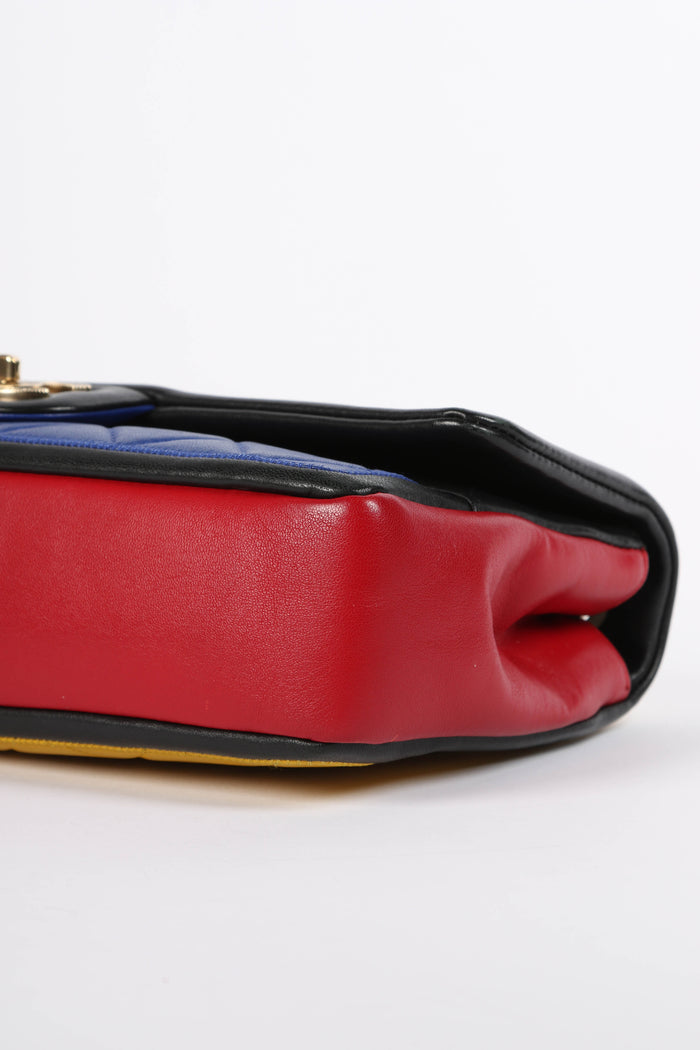 2010s Chanel Mondrian Colour Block Lambskin Leather Single Flap Bag