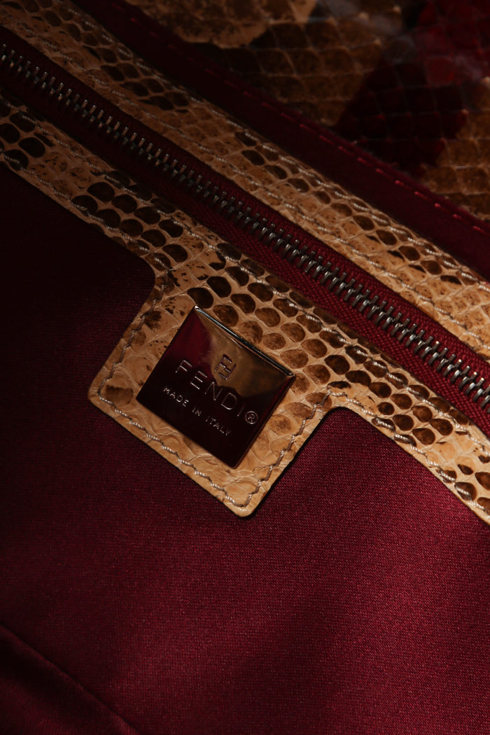 SUPER RARE 2000s Fendi Python Baguette Shoulder Bag
