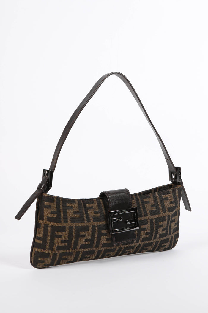 Vintage Fendi Zucca East West Shoulder Bag