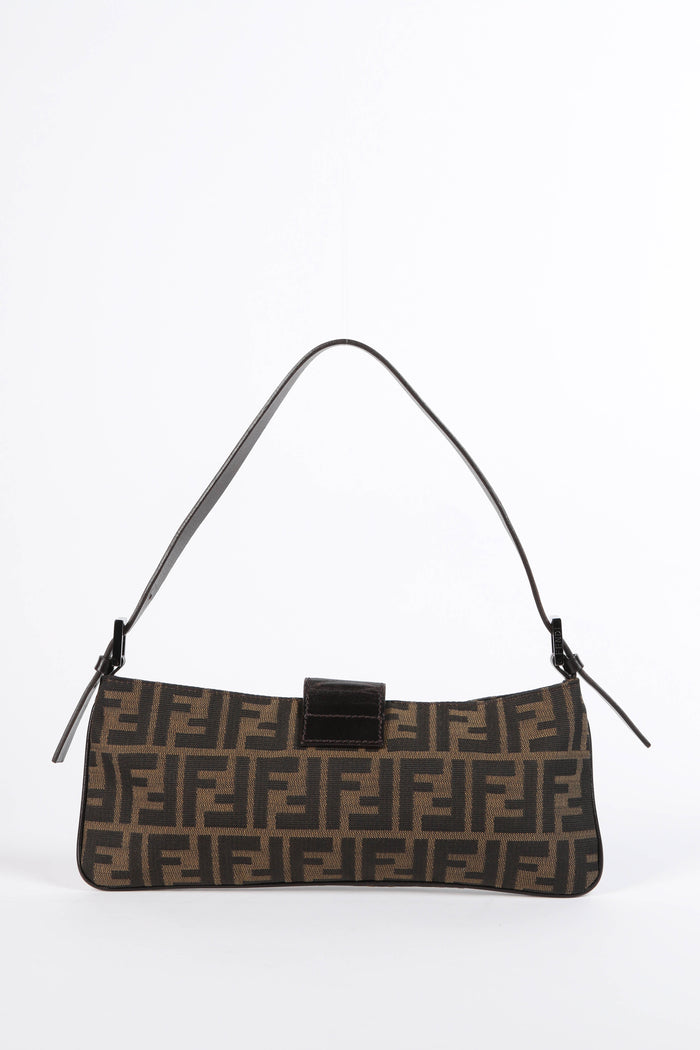 Vintage Fendi Zucca East West Shoulder Bag