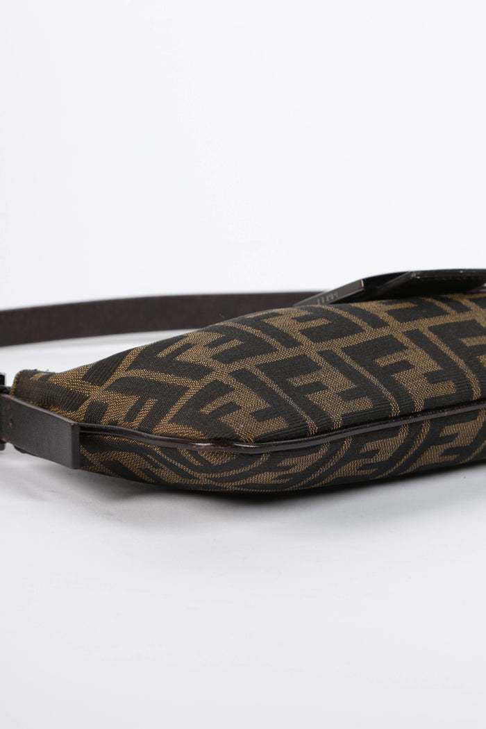 Vintage Fendi Zucca East West Shoulder Bag