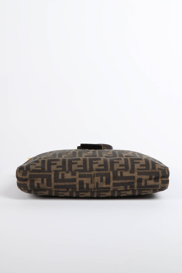 Vintage Fendi Zucca Shoulder Bag with GHW