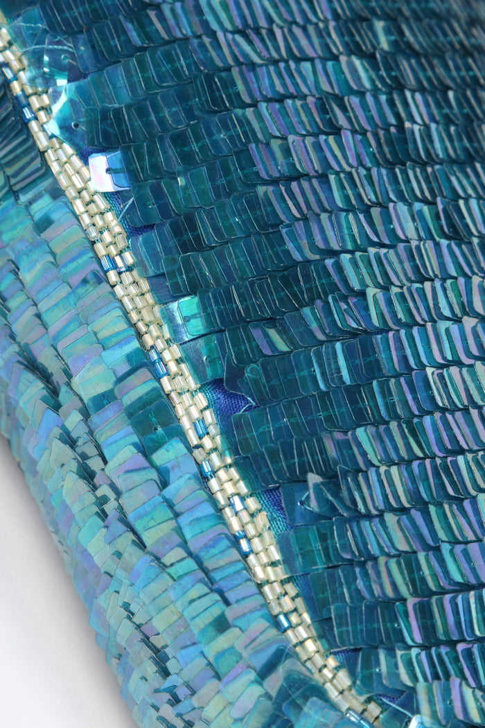 SUPER RARE Vintage Fendi Blue Sequin Baguette Bag