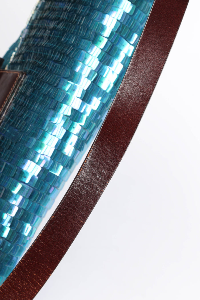 SUPER RARE Vintage Fendi Blue Sequin Baguette Bag