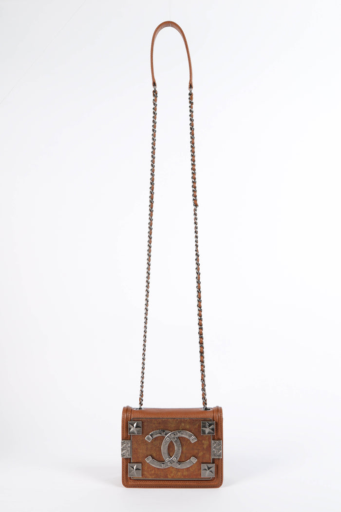 RARE 2010s Chanel Paris Dallas Boy Brick Mini Flap Bag