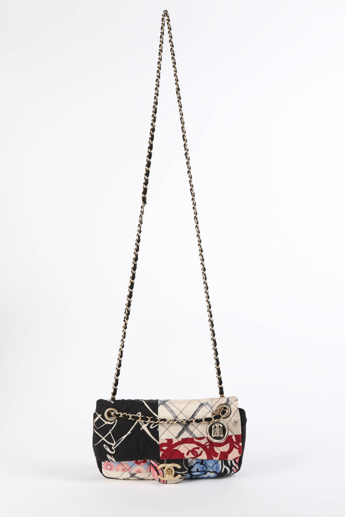 2010s Chanel Printed Jersey Mini Rectangular Shoulder Bag