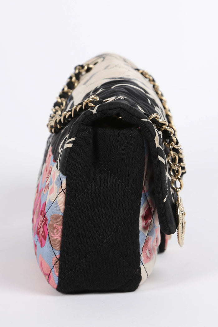 2010s Chanel Printed Jersey Mini Rectangular Shoulder Bag