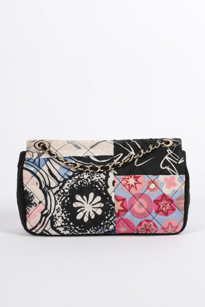 2010s Chanel Printed Jersey Mini Rectangular Shoulder Bag