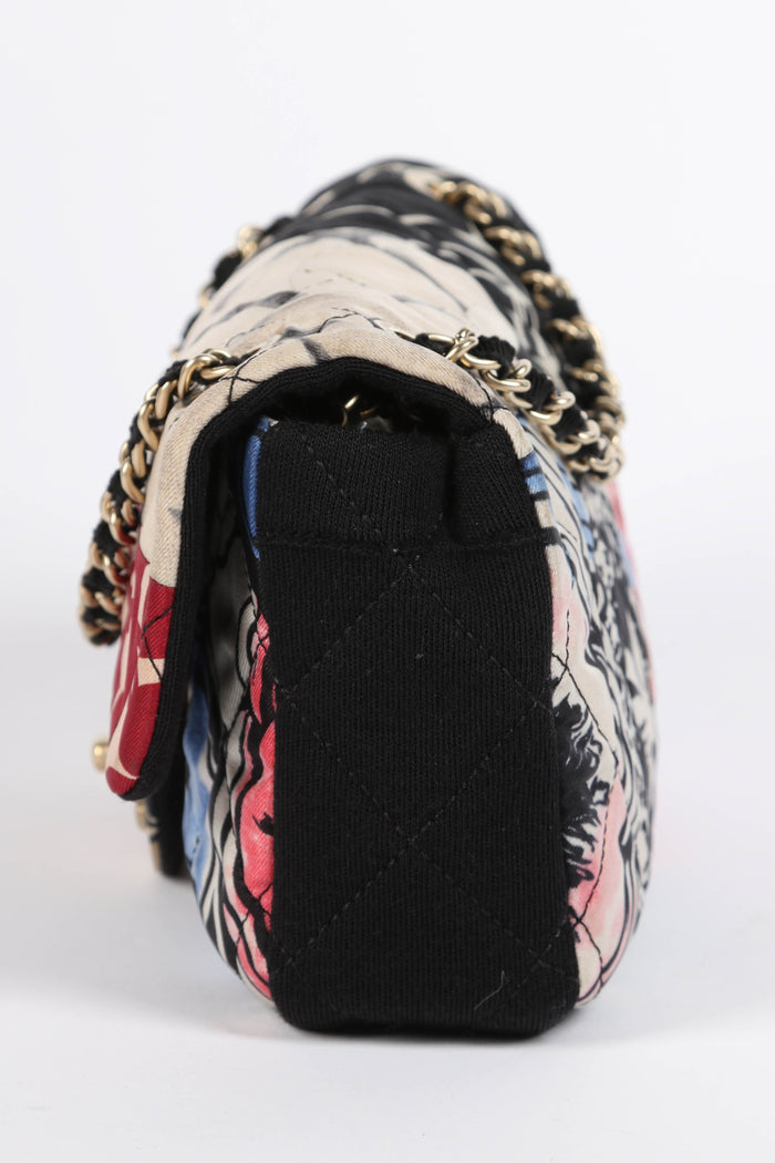 2010s Chanel Printed Jersey Mini Rectangular Shoulder Bag