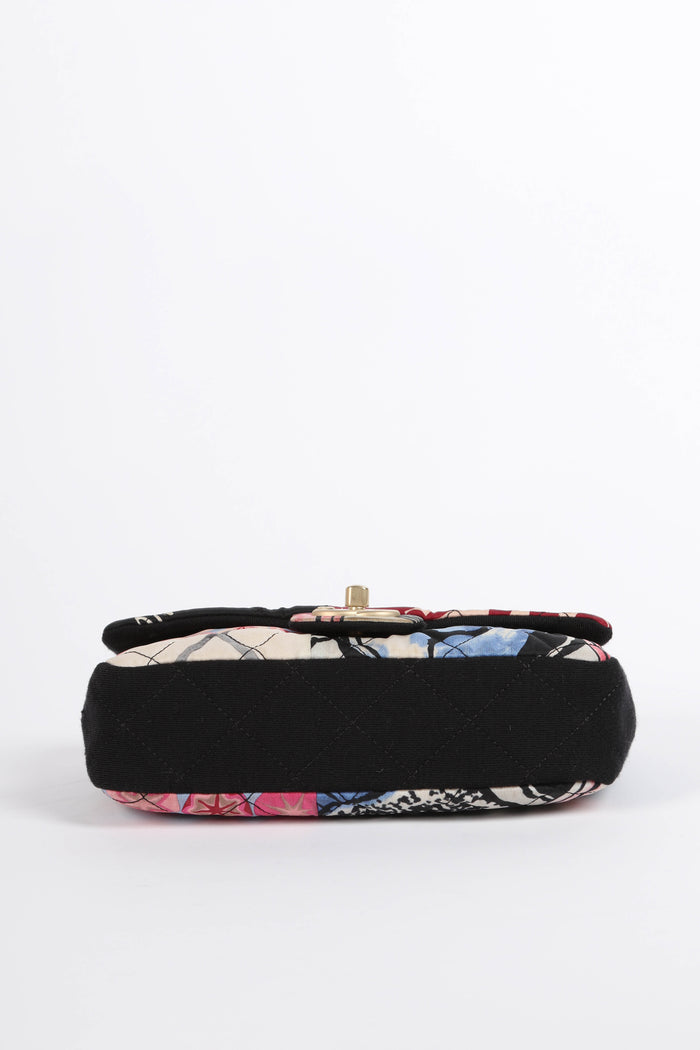2010s Chanel Printed Jersey Mini Rectangular Shoulder Bag