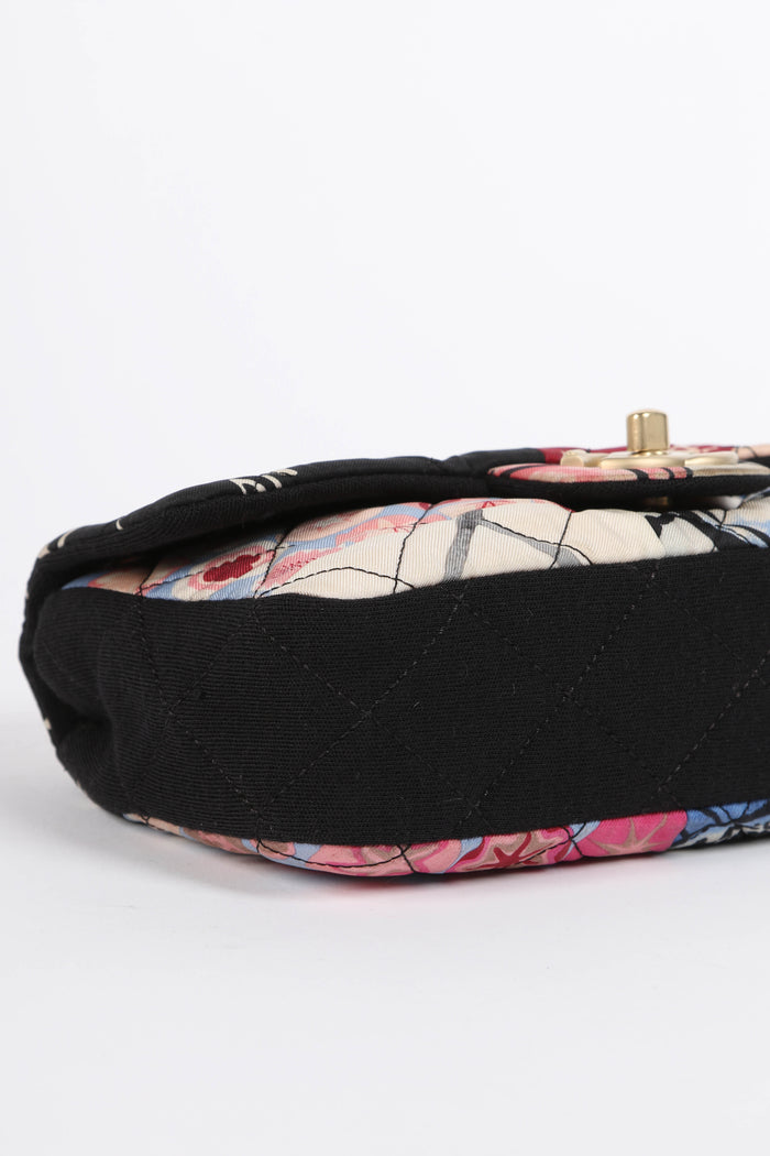 2010s Chanel Printed Jersey Mini Rectangular Shoulder Bag