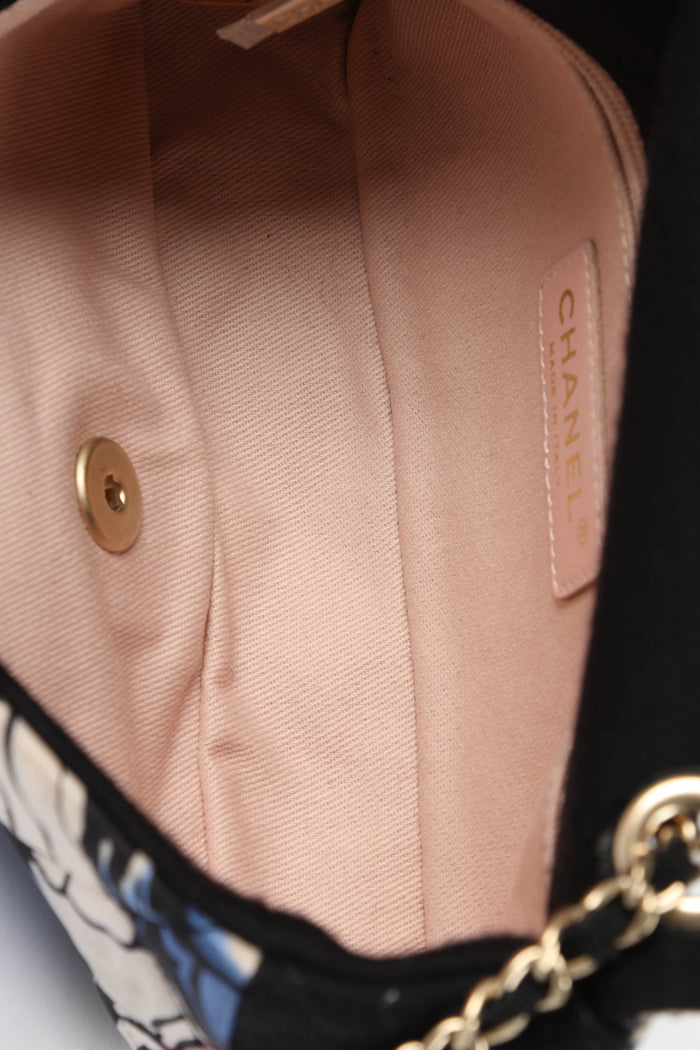 2010s Chanel Printed Jersey Mini Rectangular Shoulder Bag