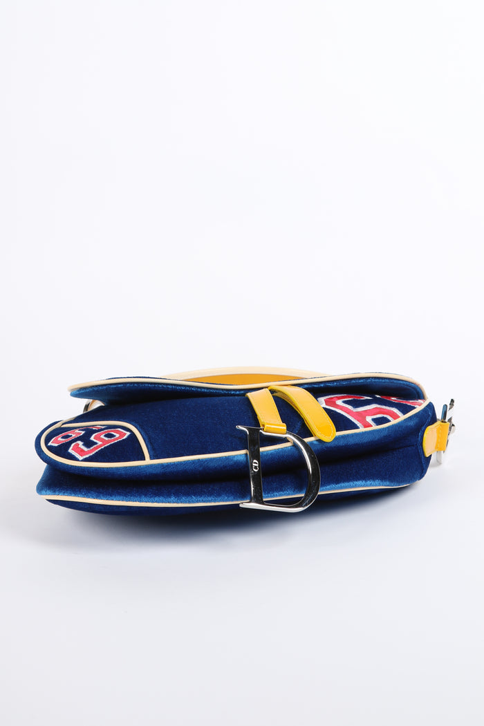 RARE 2003 Christian Dior John Galliano Adiorable Blue Saddle Bag