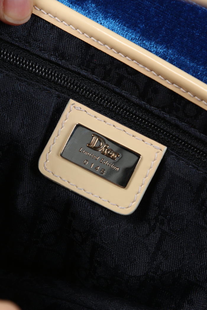 RARE 2003 Christian Dior John Galliano Adiorable Blue Saddle Bag