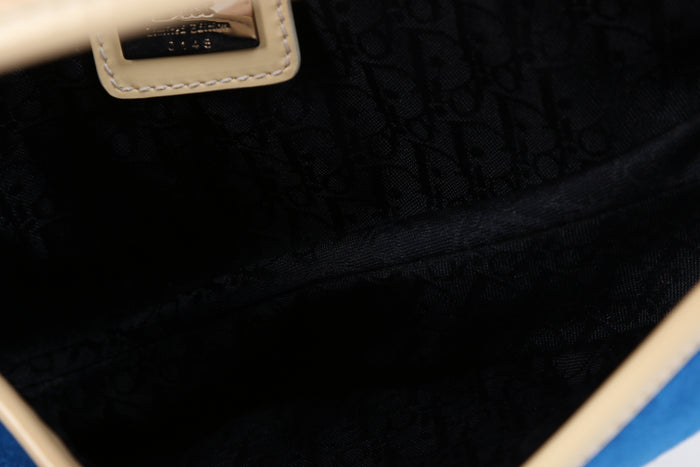 RARE 2003 Christian Dior John Galliano Adiorable Blue Saddle Bag