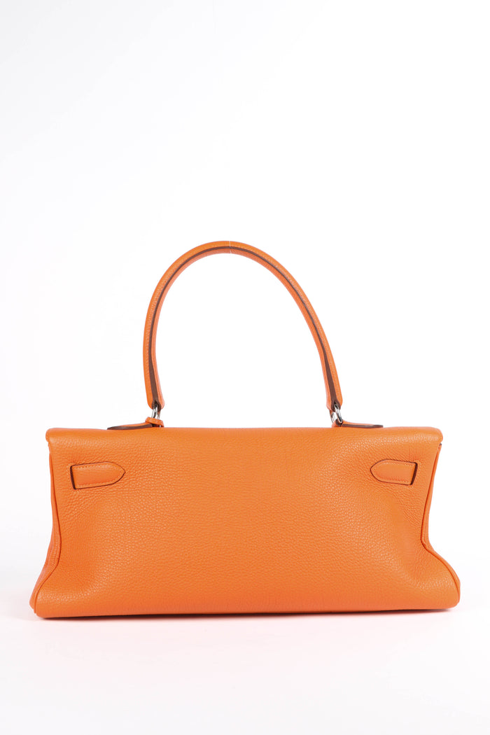 2011 Hermès Orange Togo Leather Shoulder Kelly  with Palladium Hardware