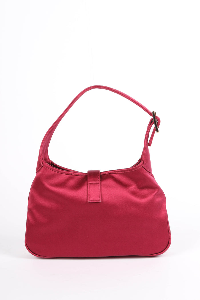 Vintage Gucci Burgundy Satin Mini Jackie Bag