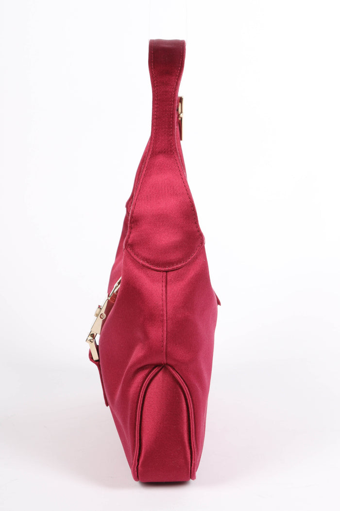 Vintage Gucci Burgundy Satin Mini Jackie Bag