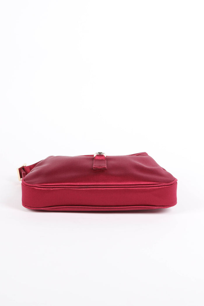 Vintage Gucci Burgundy Satin Mini Jackie Bag