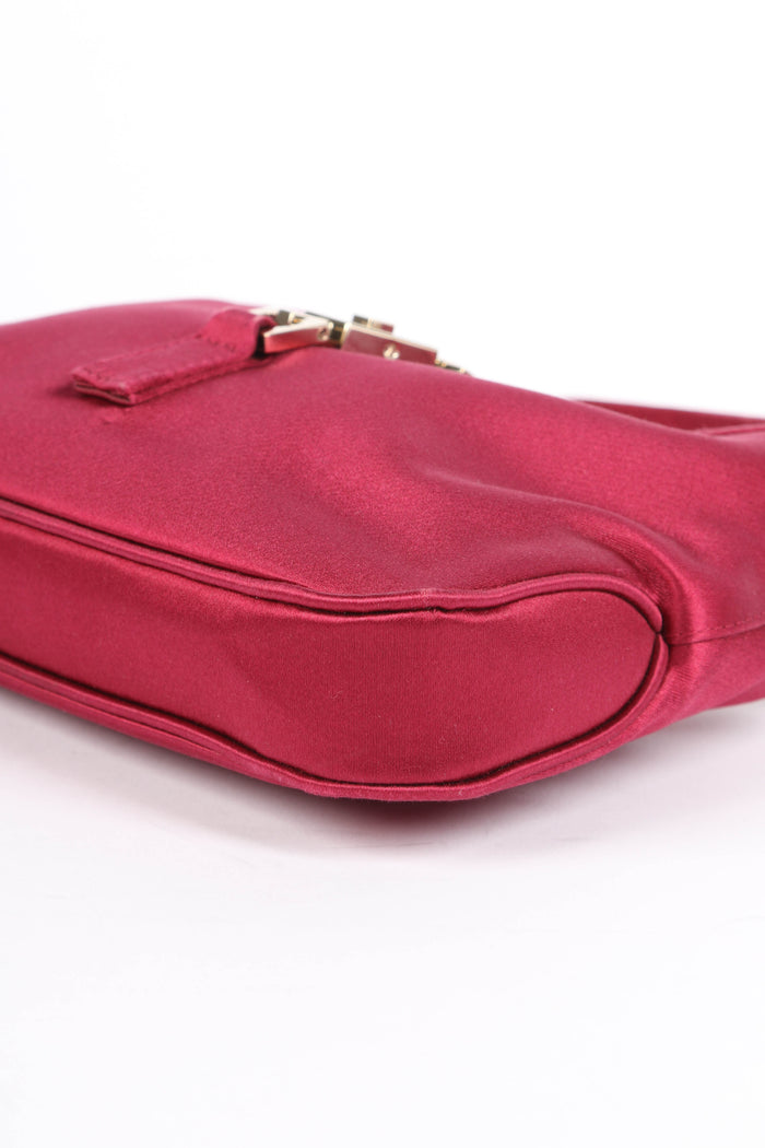 Vintage Gucci Burgundy Satin Mini Jackie Bag
