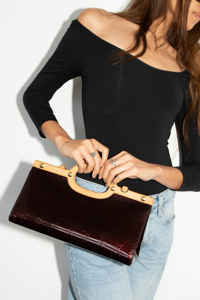 Vintage Louis Vuitton Oxblood Roxbury Drive Top Handle Bag