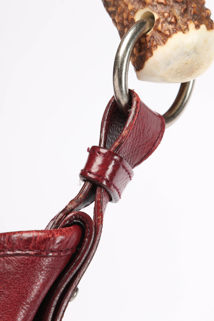 Vintage Yves Saint Laurent Burgundy Leather Mombasa Shoulder Bag