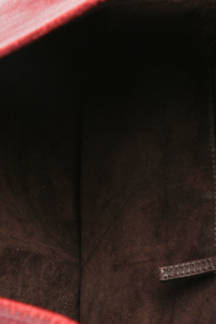 Vintage Yves Saint Laurent Burgundy Leather Mombasa Shoulder Bag