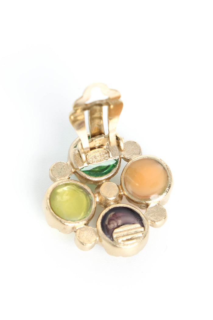 2000s Chanel Gripoix Jewelled Clip-on Earrings