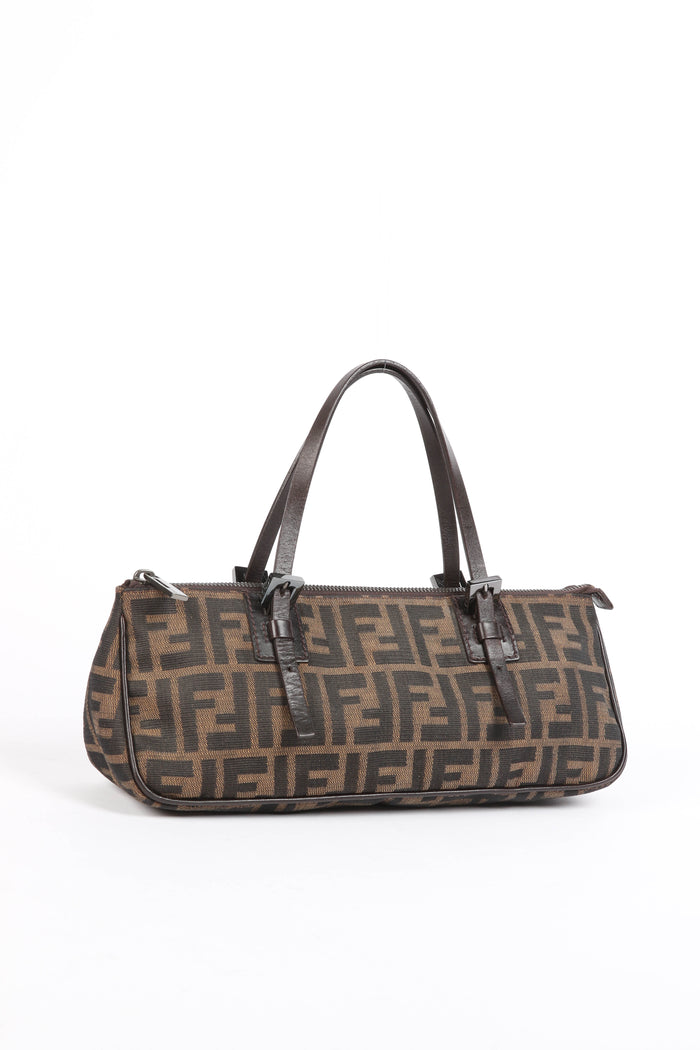 Vintage Fendi Zucca East West Top Handle Bag