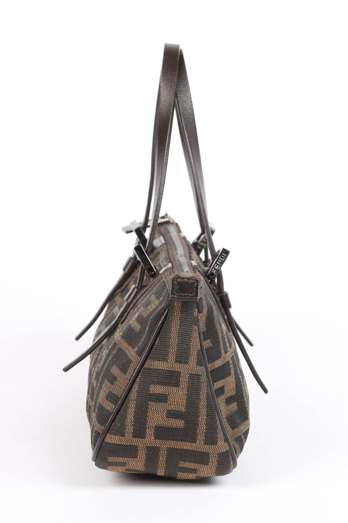 Vintage Fendi Zucca East West Top Handle Bag