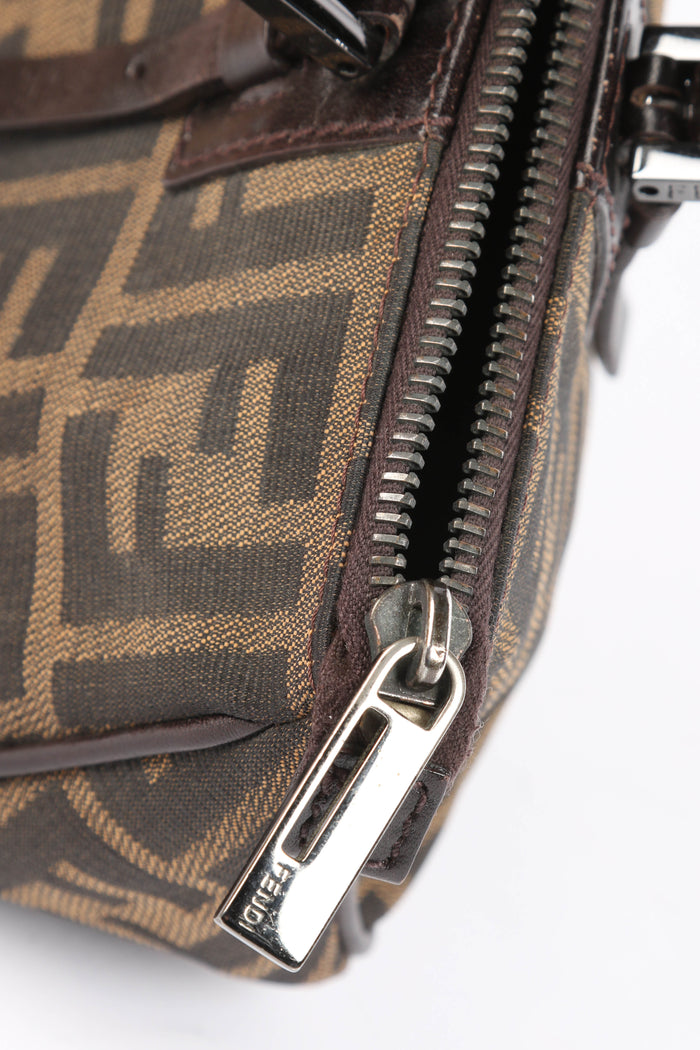 Vintage Fendi Zucca East West Top Handle Bag