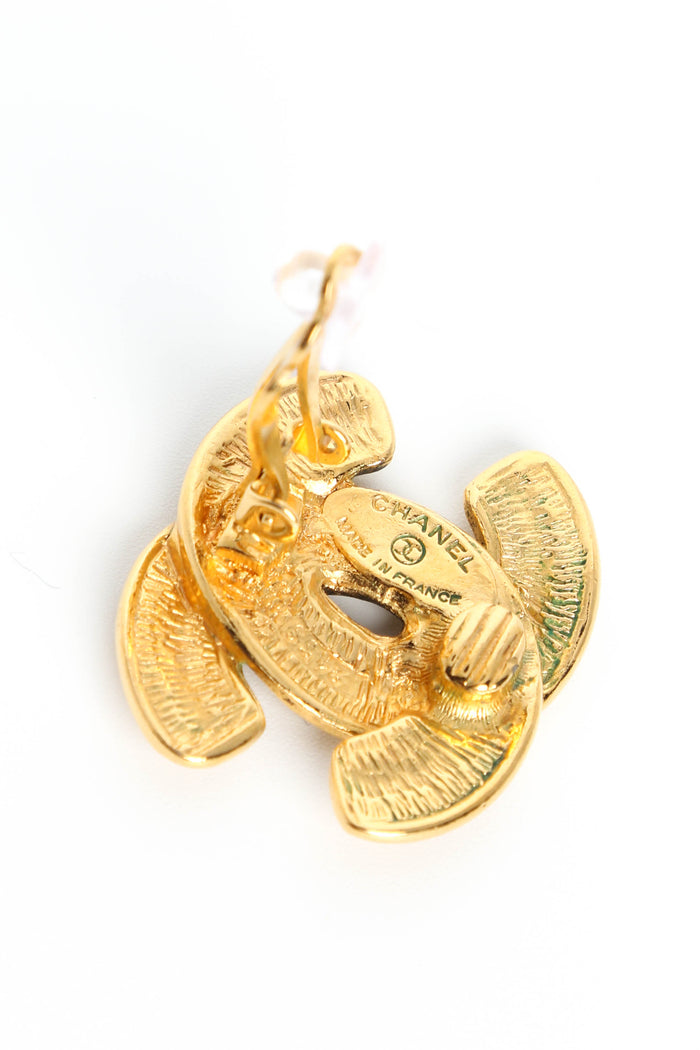 Vintage Chanel Quilted CC Clip on Earrings