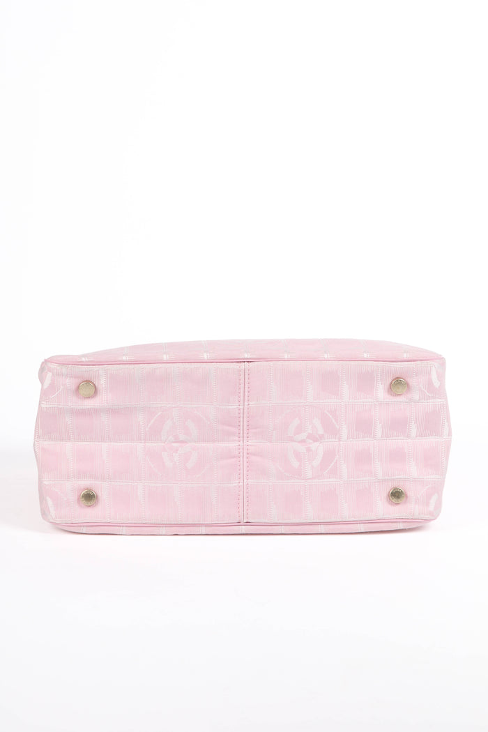 2000s Chanel Pink Travel Line Tote Bag