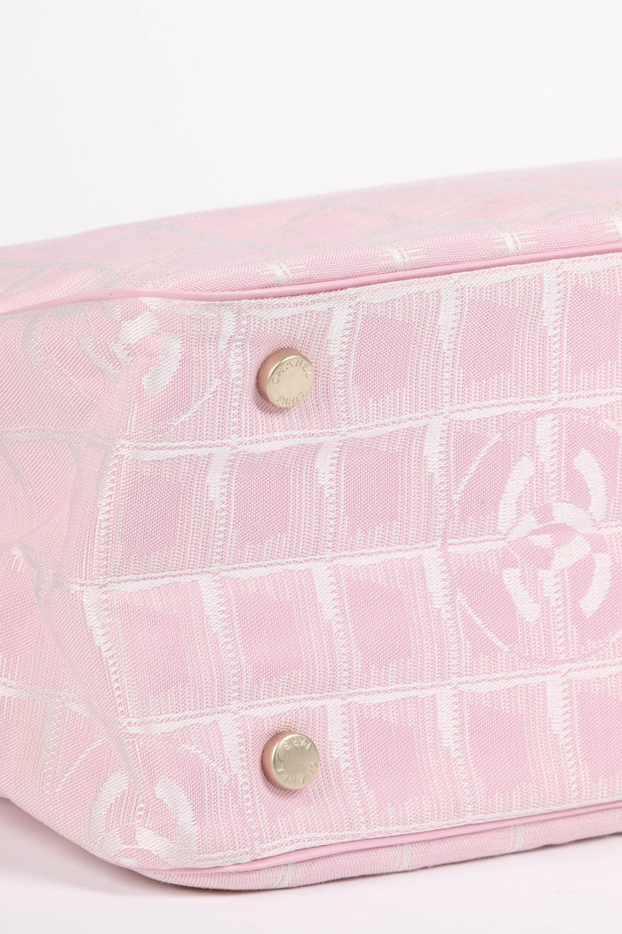 2000s Chanel Pink Travel Line Tote Bag