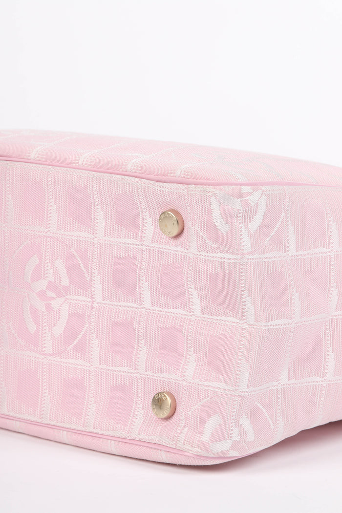 2000s Chanel Pink Travel Line Tote Bag