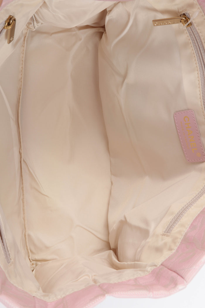 2000s Chanel Pink Travel Line Tote Bag