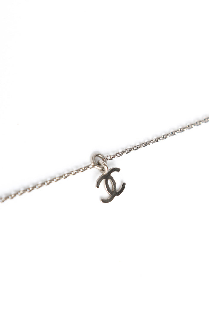 2000s Chanel Silver CC Long Necklace