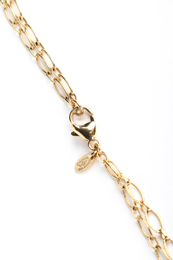 2000s Chanel Gripoix Flower Pendant Necklace
