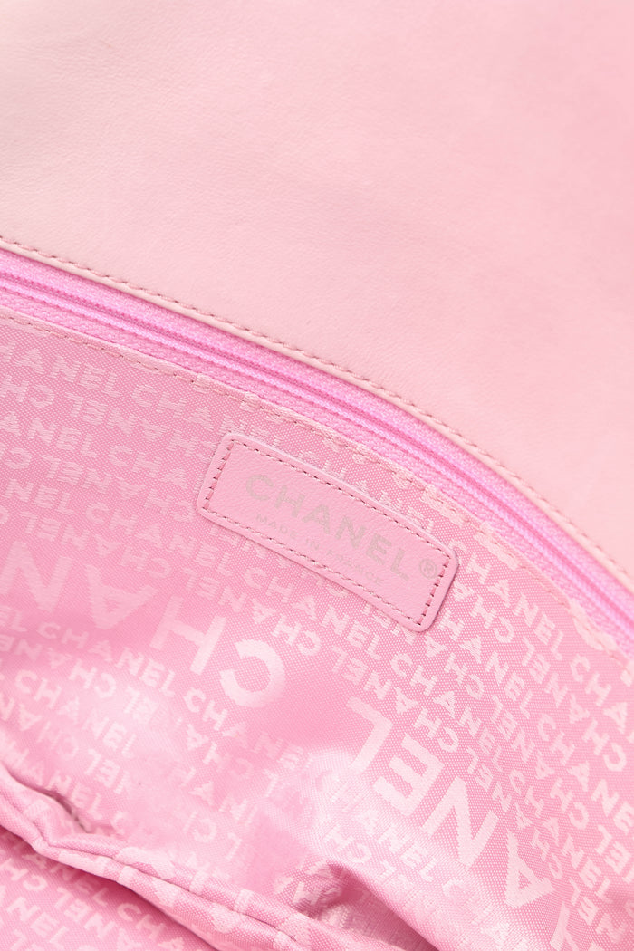 2000s Chanel Sherbet Multicolour Tweed Diagonal East West Flap Bag