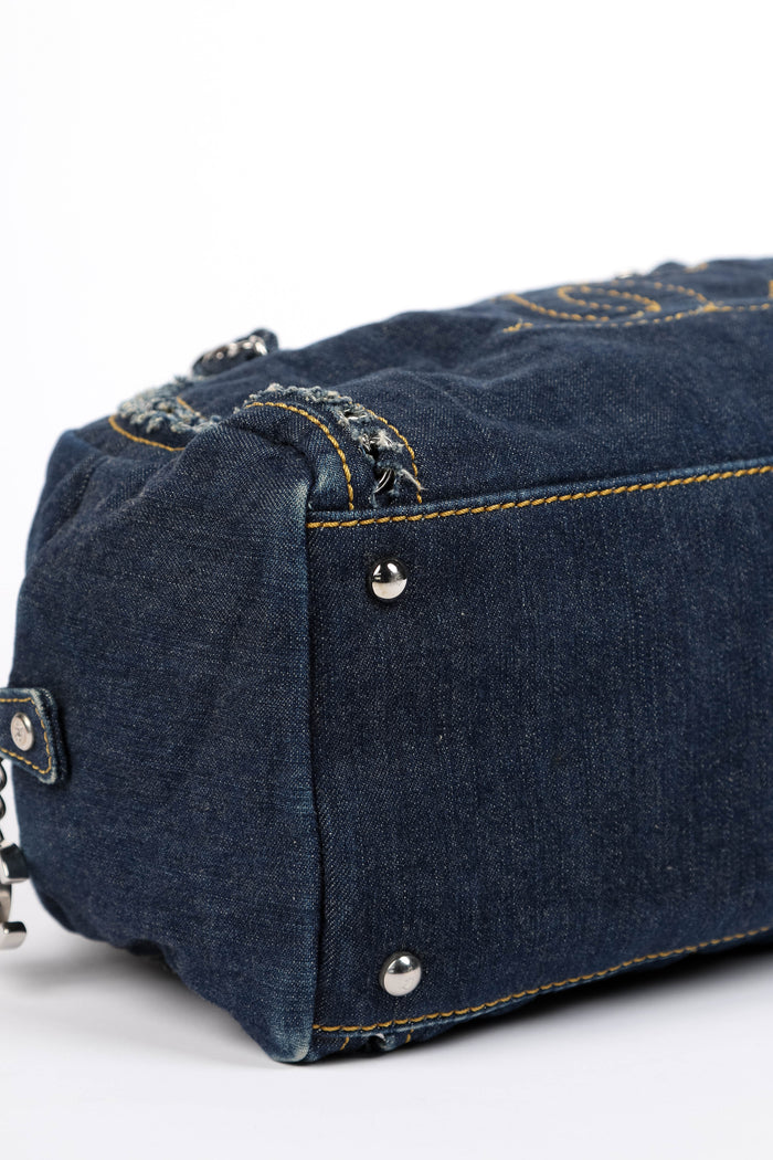 2000s Chanel Denim CC Bowling Bag