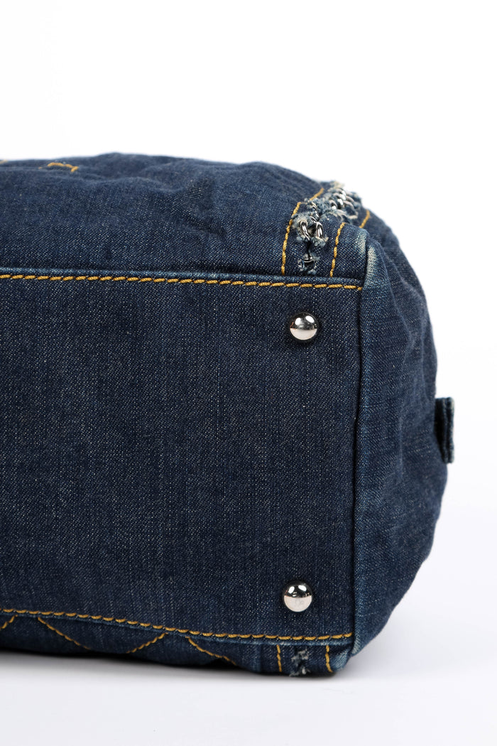 2000s Chanel Denim CC Bowling Bag