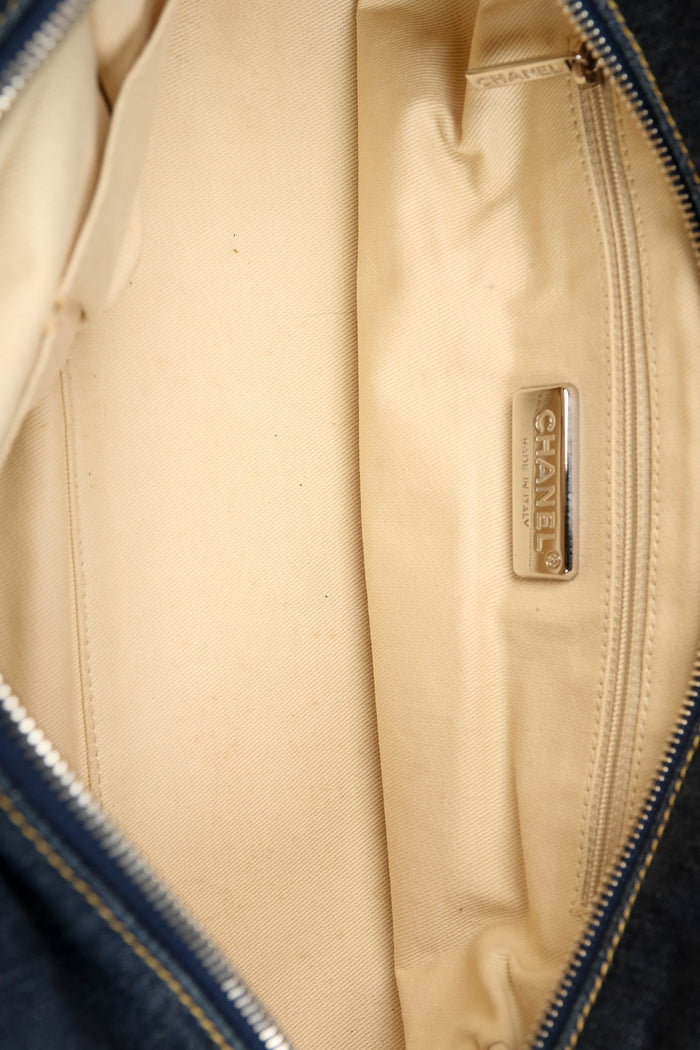 2000s Chanel Denim CC Bowling Bag