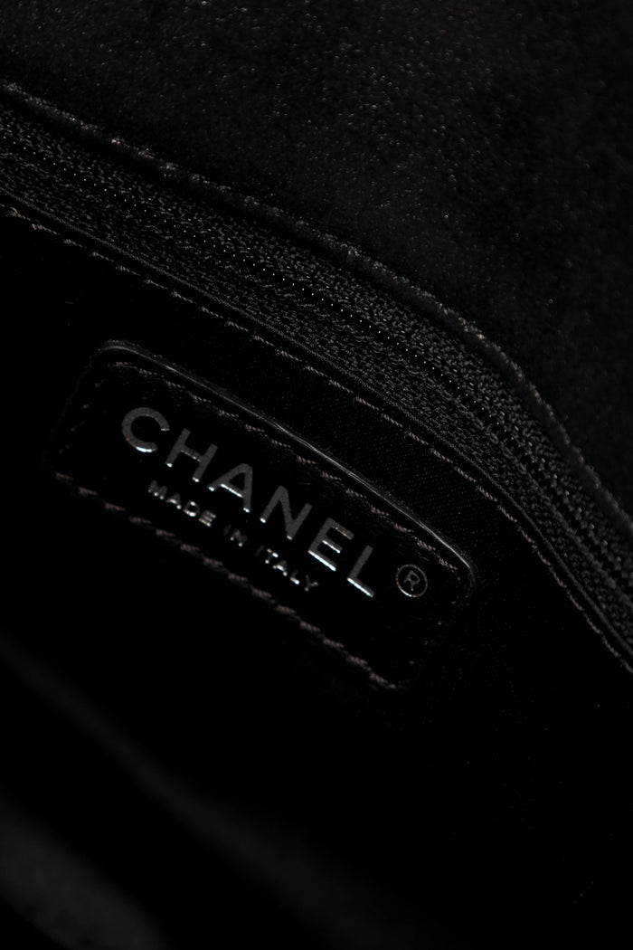 2010s Chanel Black Sequin Single Flap Bag