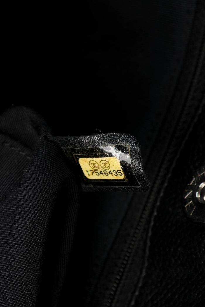 2010s Chanel Black Leather Cerf Executive Shopper Tote Bag