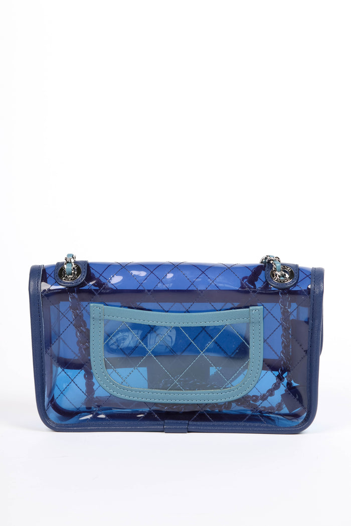 2010s Chanel Blue Coco Splash Single Flap Shoulder Bag