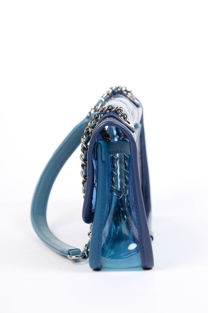 2010s Chanel Blue Coco Splash Single Flap Shoulder Bag